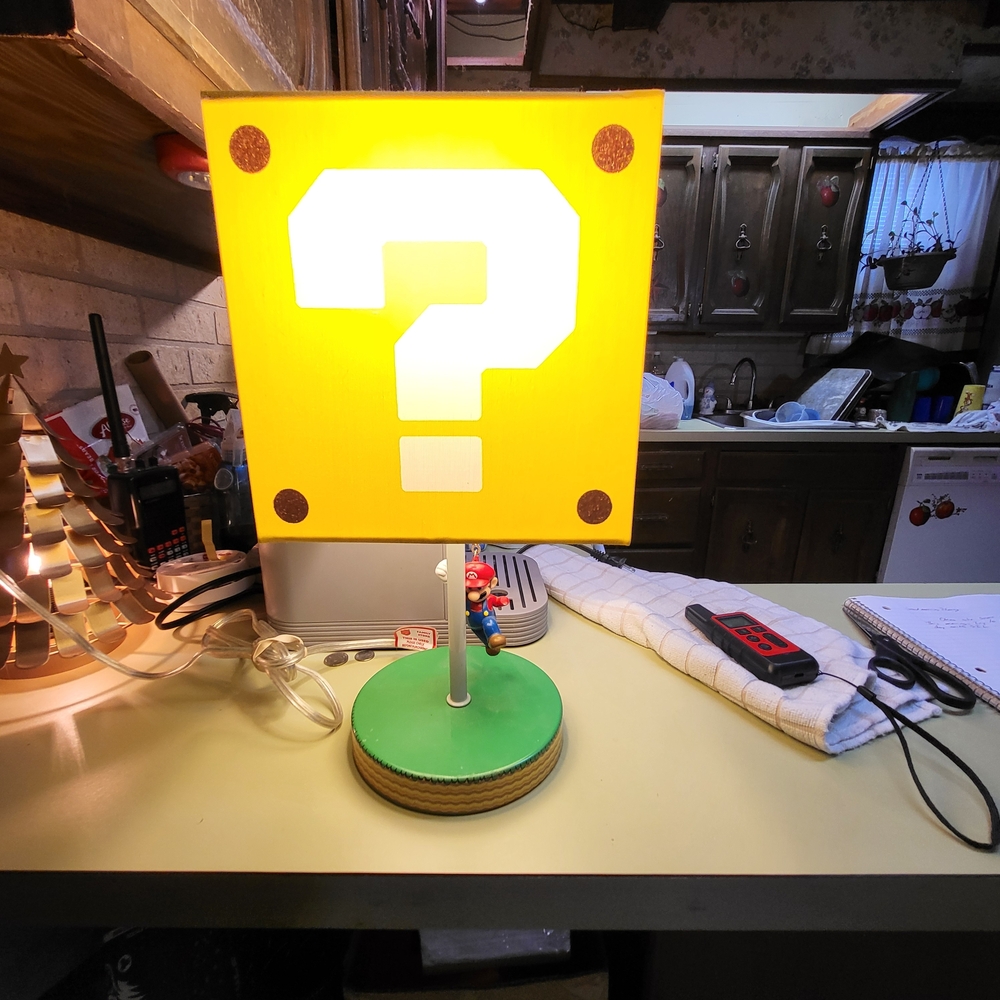 Yellow Question Block Lamp